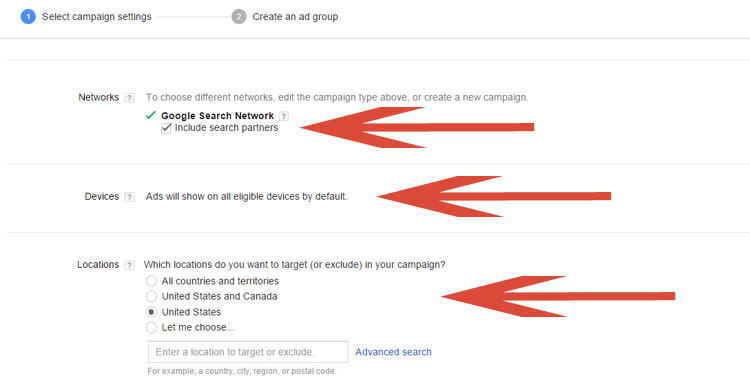Selecting Proper Settings In A Google AdWords Campaign