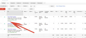Google AdWords - List of Active Ads