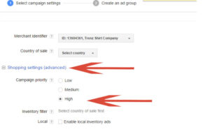 Google Shopping - Setting Campaign Priority