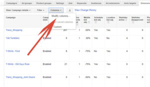 Customizing Columns In Campaigns details view