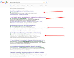 Google Search Ads Results
